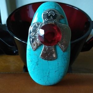 Turquoise brooch🌺